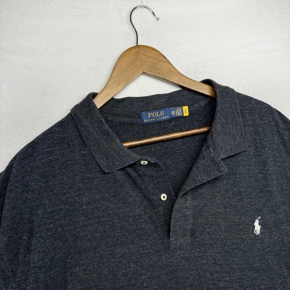 Ralph Lauren Polo Shirt Mens 3XB 3XL Big Gray Short Sleeve Classic Pony Cotton